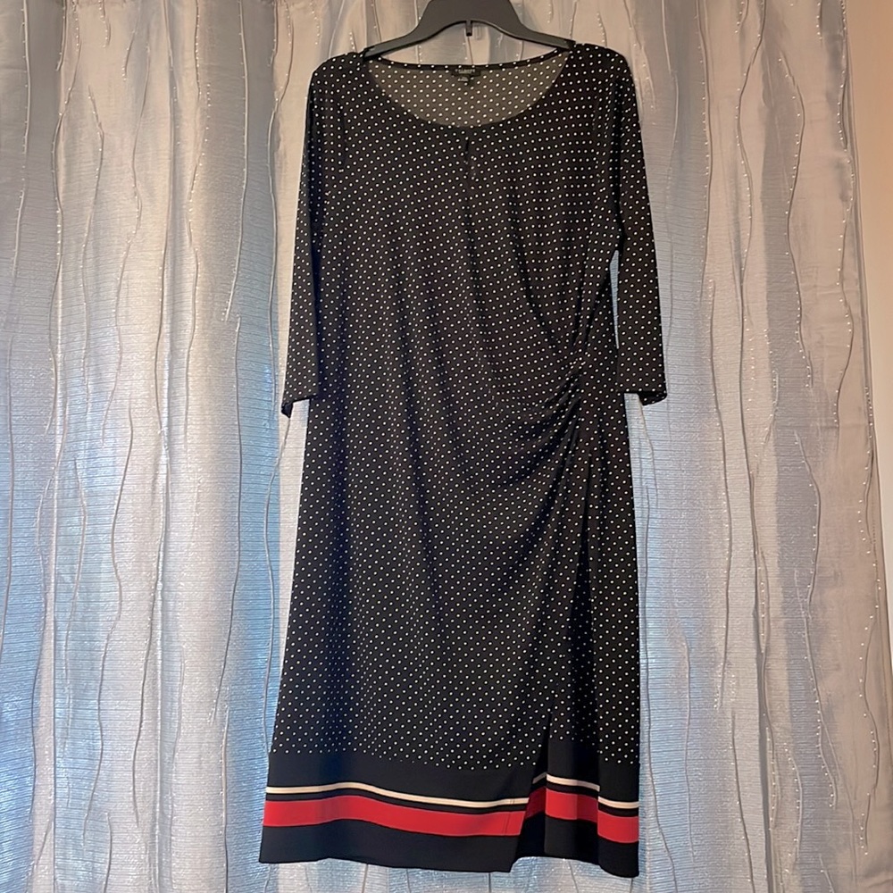 Talbots Polka Dot Dress Size: 1X petite